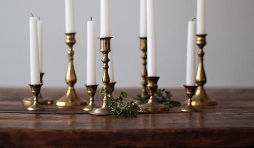 brass candlesticks assortment