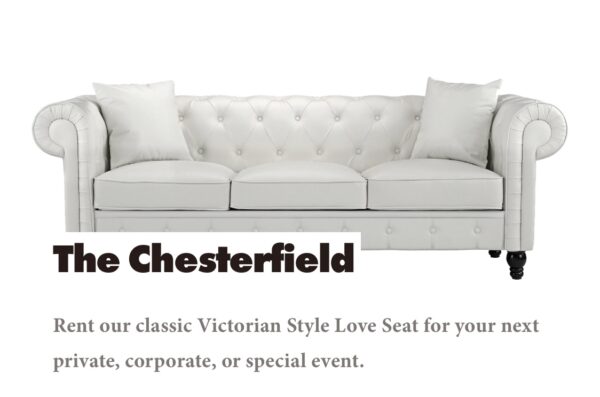 Chesterfield White sofa rental