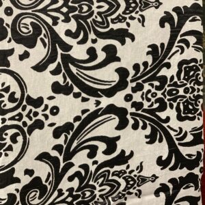 BLACK AND WHITE VINTAGE TABLECLOTH