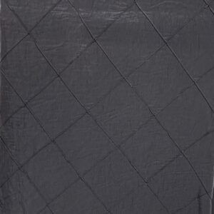 BLACK PINTUCK CRUSH  TABLECLOTH
