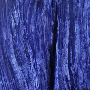 BLUE ACCORDION VELVET OVERLAY