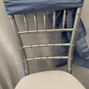 DUSTY BLUE  CRUSHED TAFFETA CHAIR SASH