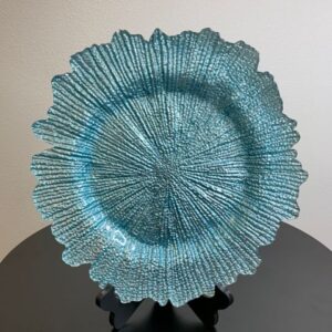 GLASS CHARGER PLATE AQUA SPONGE