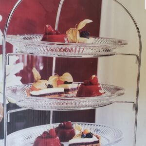 Silver 3 tier dessert stand