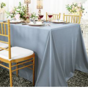 72"x120" Dusty Blue Tablecloth Rectangular Polyester