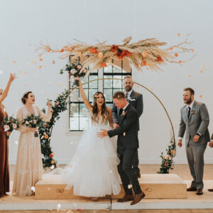 Gold Circular Ceremony Structure