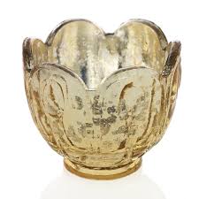 Gold Scallop Votive Holder