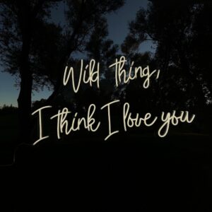 LED Neon Sign - Wild Thing, I Think I Love You. (3 FEET WIDE)