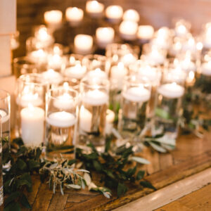 Full Set of Mixed Height Glass Cylinder Vases/ Candle Holders