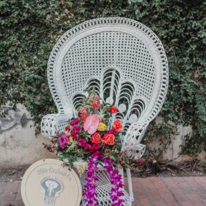 "Michelle" White Peacock Chair