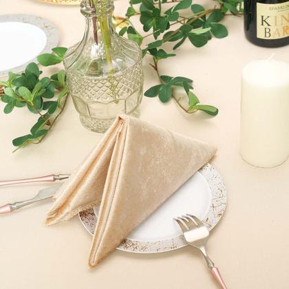 20x20 Champagne Velvet Napkins