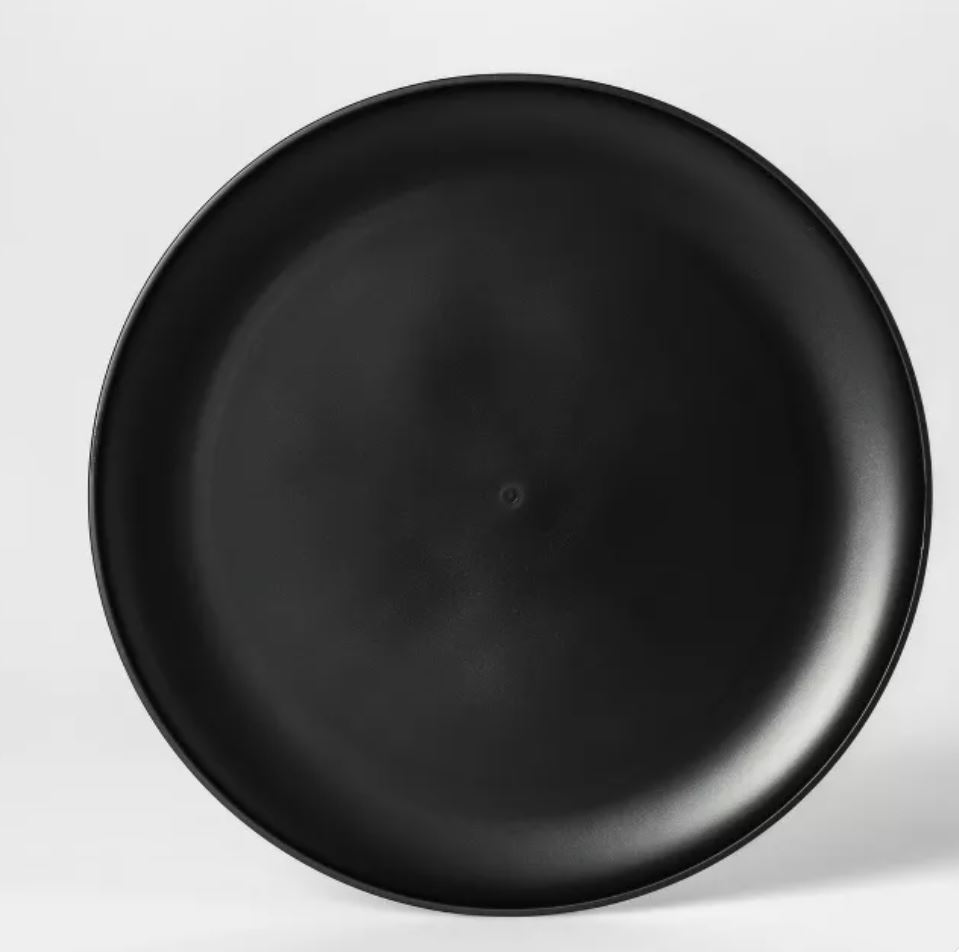 Black Plastic Dinner Plate