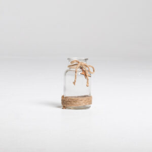 Squared Glass Vase with Tie