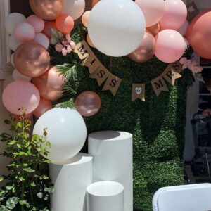 Metal white cylinder stand