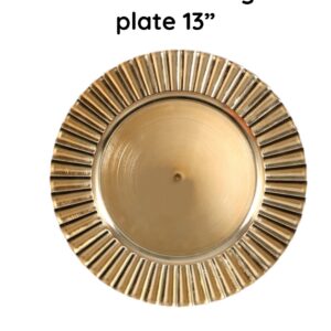 13" Gold fluted charger plates