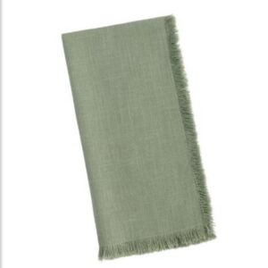 Dusty Green Cotton Fringe Napkins