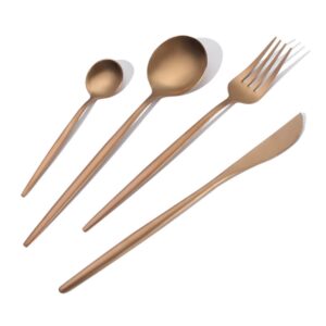 Matte Rose Gold Silverware
