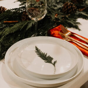 Modern White Dinner Plate