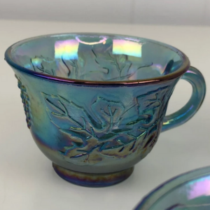 Indiana Harvest Grape Blue Punch Bowl Cups