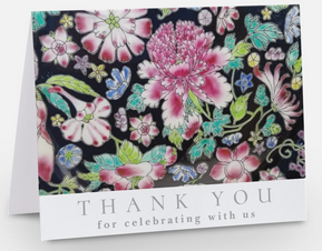 MilleFleur Matching 10 Personalized Thank You Cards w/envelope