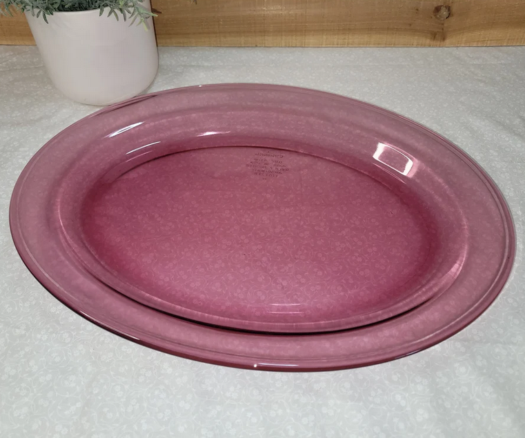 PyrexCranberryPlatter14-02 PyrexCranberryPlatter14-02