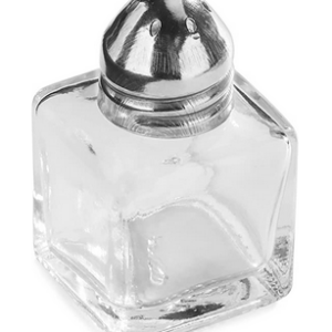 Glass Salt & Pepper Shaker Small .5oz. Set w/Funnel