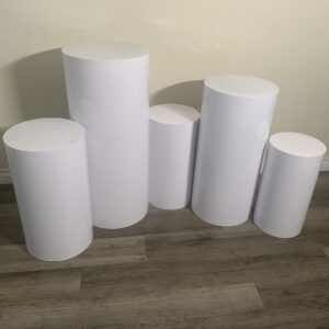 5 Set Cylinder Pedestals/Plinths