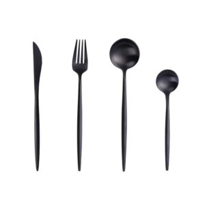 Black Flatware Set