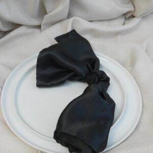 Black Satin Napkin