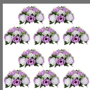 Purple and White Flower Ball